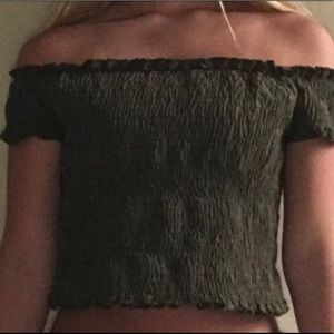 off the shoulder crop top